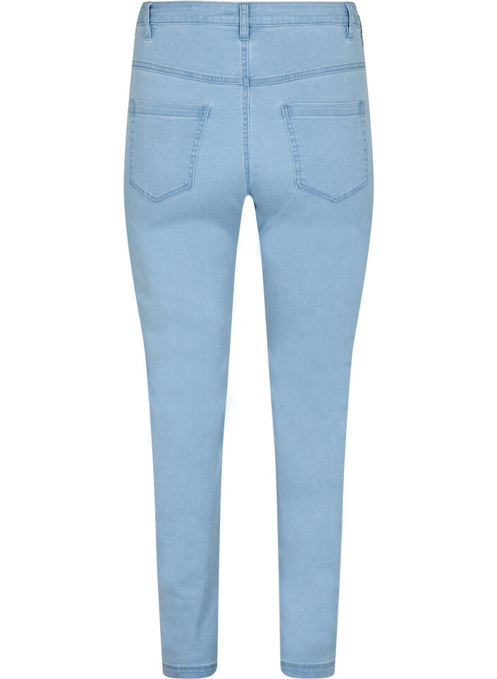 Slim fit Emily jeans med normal h&oslash;yde i livet, Bl&aring;, Packshot image number 1
