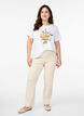 Elastisk bukse i viskose, Beige, Model image number 0