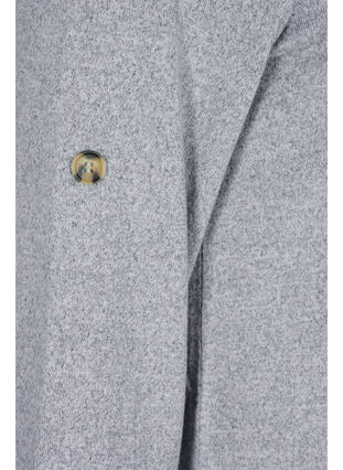 Bluse med knapper og 3/4-ermer, Ivy Green Melange, Packshot image number 3
