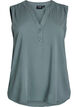 FLASH - Ermeløs bluse i viskose, Grønn, Packshot image number 0