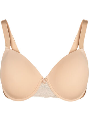 Formstøpt BH med netting, Nude, Packshot image number 0
