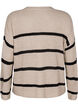 FLASH - Strikket cardigan med striper og knapper, Beige, Packshot image number 1
