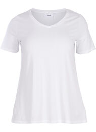 Basis enkel bomulls t-skjorte, Bright White