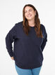 Genser med crewneck, Bl&aring;, Model image number 0