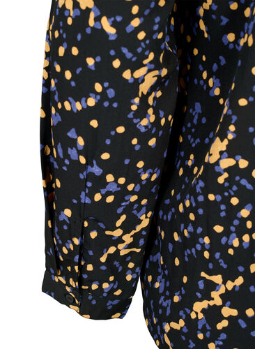 FLASH - bluse med lange ermer og trykk, Black Splash AOP, Packshot image number 3