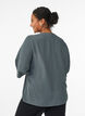 Skjortebluse med v-hals og 3/4 ermer, Gr&oslash;nn, Model image number 2