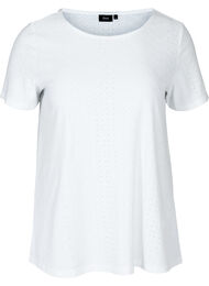 T-skjorte med broderi anglaise, White