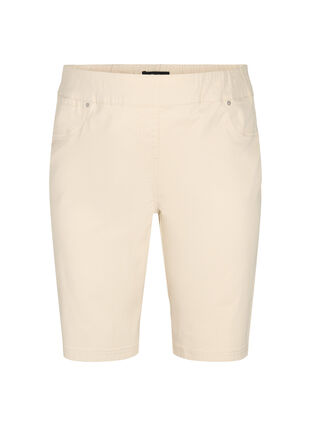 Tettsittende shorts med baklommer, Fog, Packshot image number 0