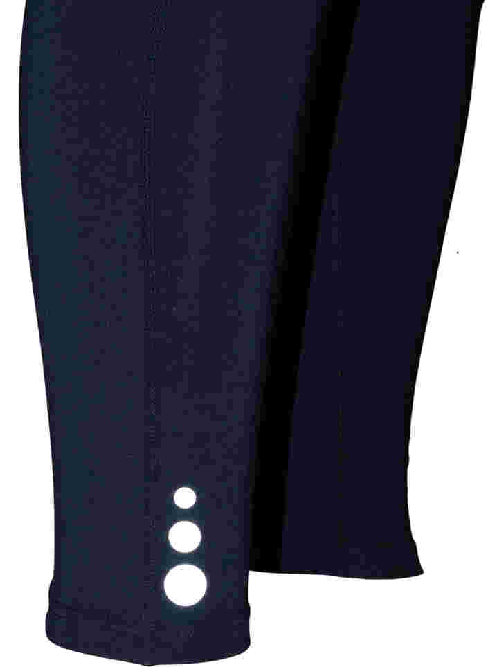 Cropped treningstights med refleks, Black, Packshot image number 3