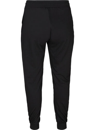 Løse treningsbukser med lommer, Black, Packshot image number 1