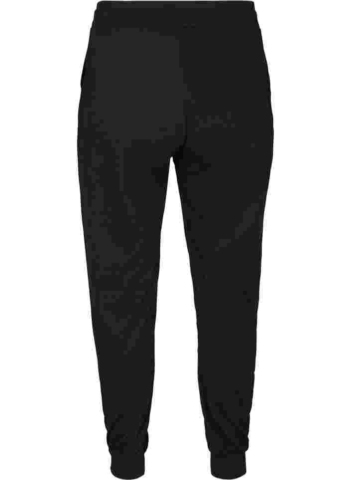 Løse treningsbukser med lommer, Black, Packshot image number 1
