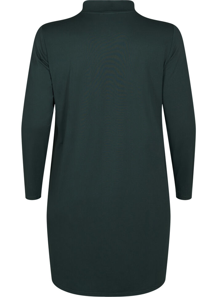 FLASH - Kjole med lange ermer og turtleneck, Grønn, Packshot image number 1