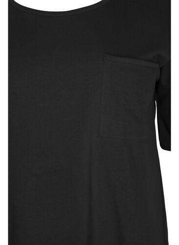Bluse med 1/2-ermer, Black, Packshot image number 2