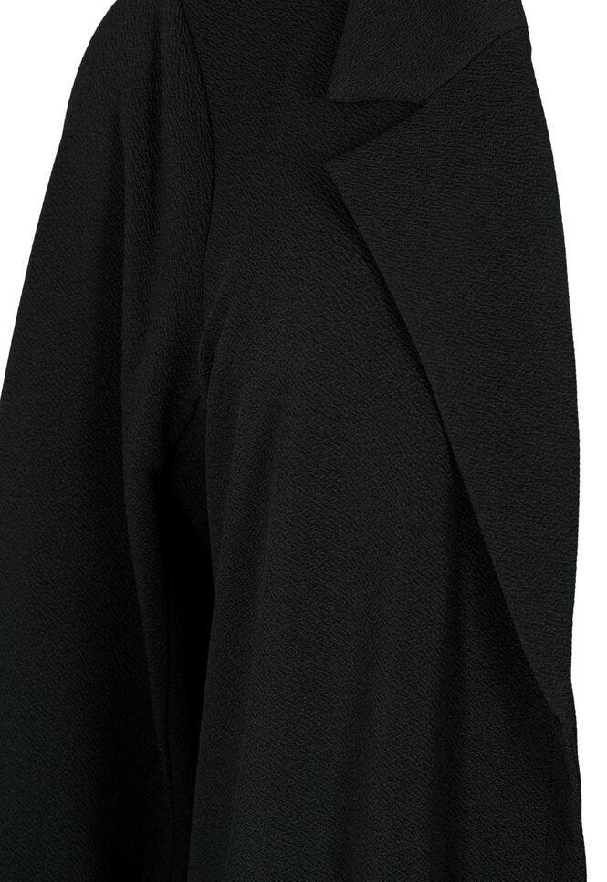 Lang blazer med lommer, Svart, Packshot image number 2