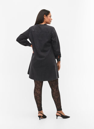 Leggings i blondemateriale, Black, Model image number 1