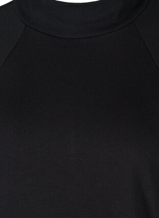 Høyhalset kjole med knyting, Black, Packshot image number 2