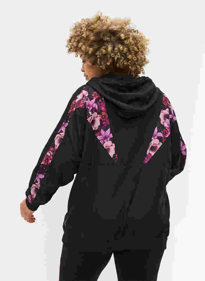 Treningsjakke med et blomstrete mønster, Flower Print, Model image number 1