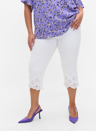 Blomstrete viskosebluse med snøredetalj, Lilac Flower Print, Model image number 2