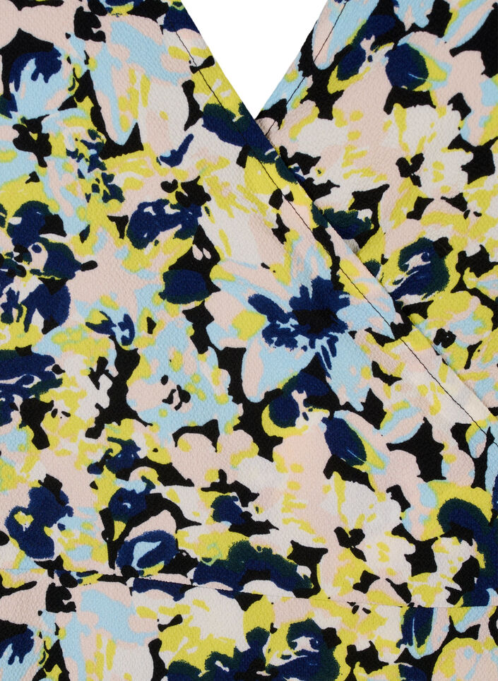 Omslagskjole med korte ermer, Gul, Packshot image number 2