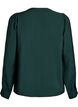 Bluse med V-hals og broderte bånd, Grønn, Packshot image number 1