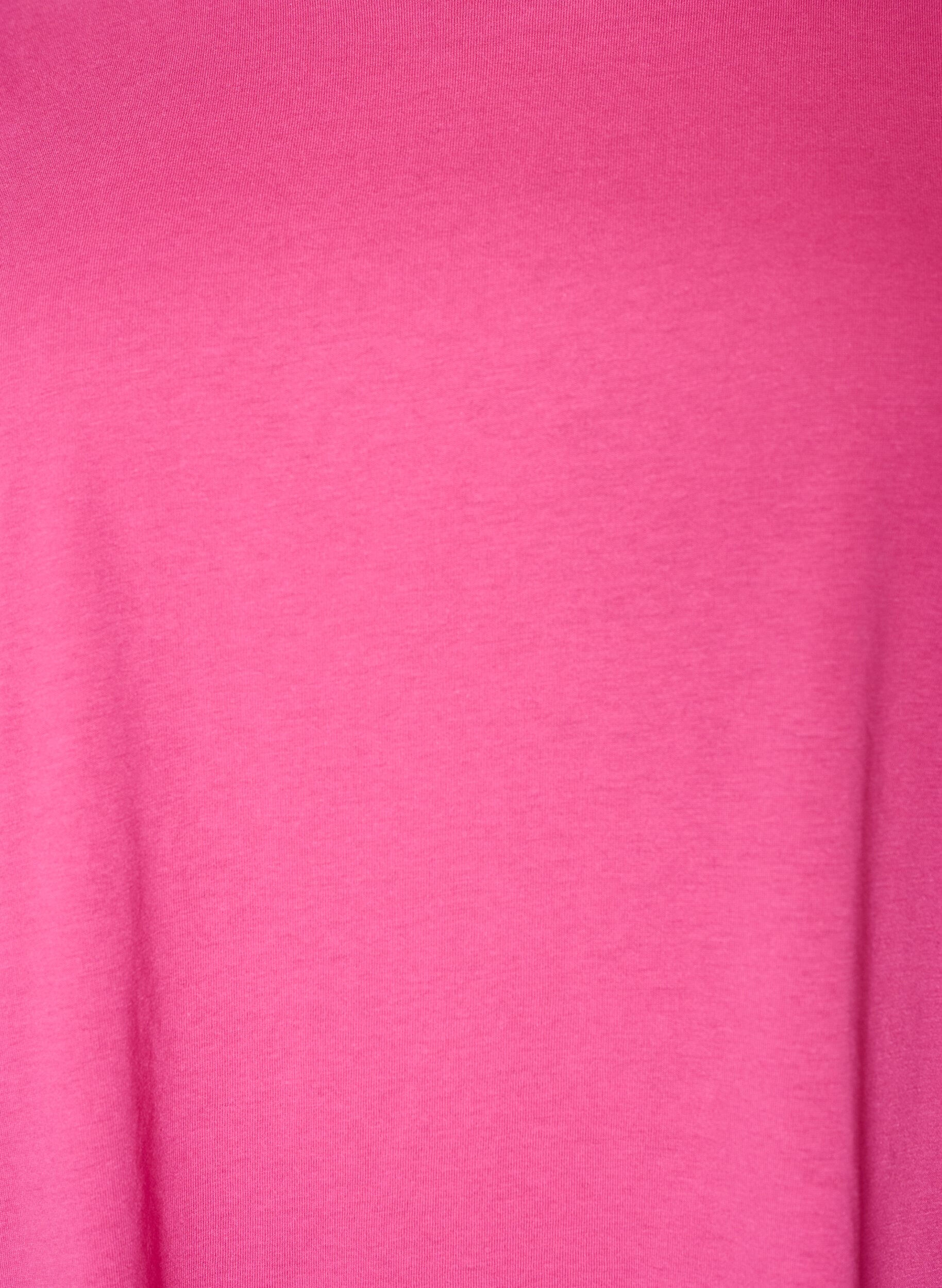 ZizziKortermet T-skjorte i bomullsblanding, Rosa, Packshot image number 2