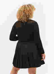 Treningsgenser med mesh og lange ermer, Black, Model