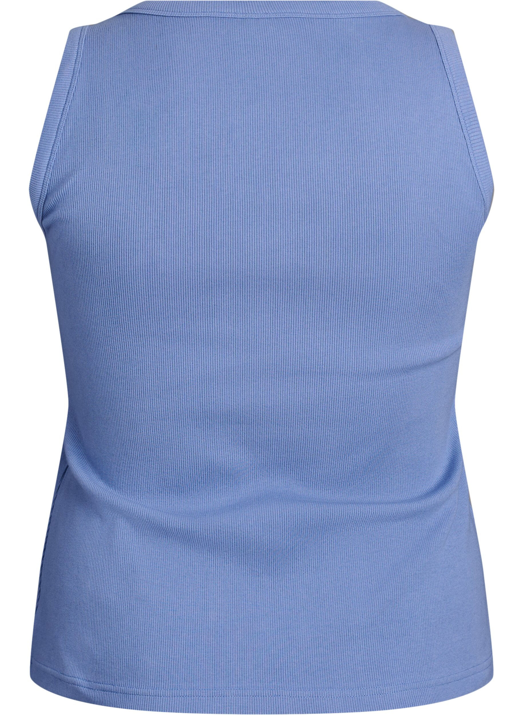 ZizziRibbet topp med firkantet halslinje, Lilla, Packshot image number 1
