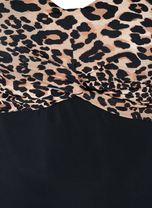 Badedrakt med bøyle og leopardmønster, Black Leo, Packshot image number 2