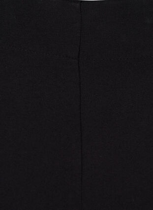 Ensfargede leggings i viskosemiks, Black, Packshot image number 3