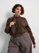 Cardigan med sl&oslash;yfeb&aring;nd og knapper, Brun, Model image number 0