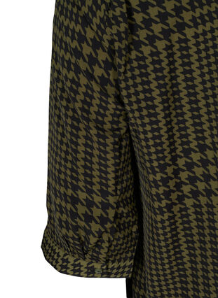 Mønstrete tunika med 3/4-ermer, Ivy green/Black, Packshot image number 3