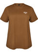Bomulls T-skjorte med trykk, Brun, Packshot image number 0