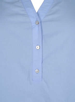 Skjortebluse med engelsk broderi og 3/4-ermer, Serenity, Packshot image number 2