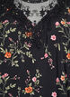 Bluse med 3/4 ermer og blondedetaljer, Svart, Packshot image number 2