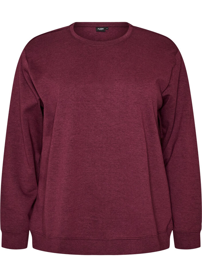 Genser med crewneck, R&oslash;d, Packshot image number 0