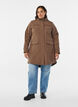 Vannavvisende softshell jakke med vattert f&ocirc;r, Brun, Model image number 1