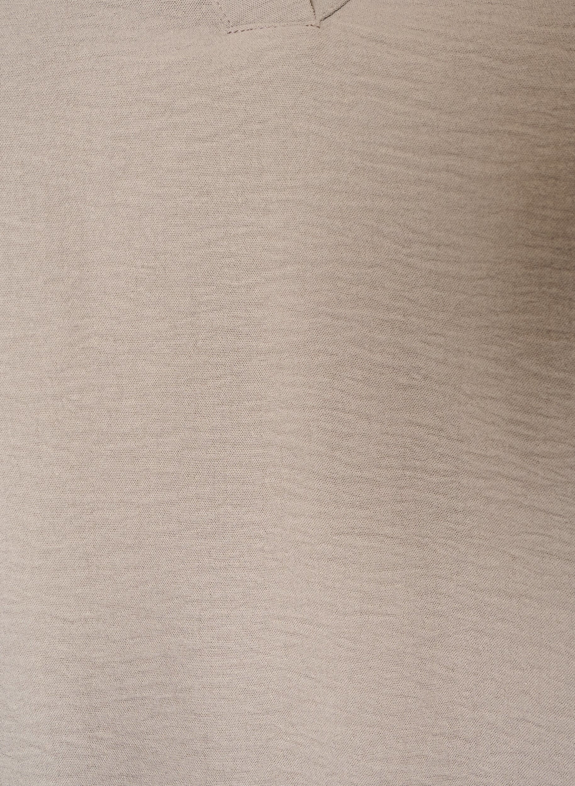 ZizziBluse med ballongsilhuett og V-hals, Beige, Packshot image number 2