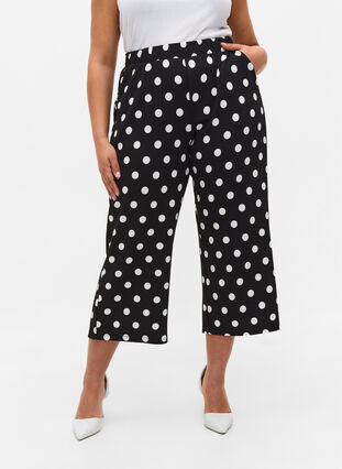 Løse bukser med 7/8-lengde, Black Dot, Model image number 2