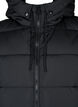 Lang vest med hette og lommer, Svart, Packshot image number 2