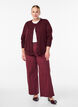 Finstrikket cardigan med rund hals, R&oslash;d, Model image number 1