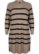Langermet strikkekjole med striper, Desert Taupe Comb, Packshot image number 0