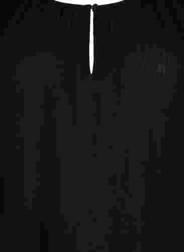 Tunika i viskose med 3/4-ermer, Black, Packshot image number 2