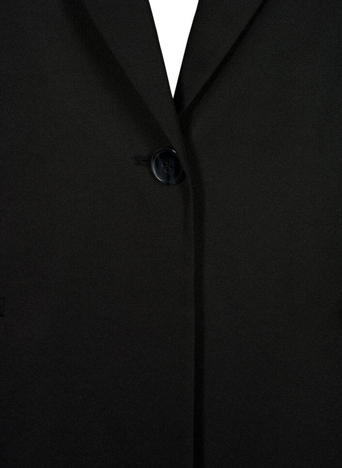 FLASH - Enkel blazer med knapp, Svart, Packshot image number 2