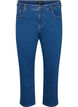 Cropped Vera jeans med rett passform, Blue Denim, Packshot image number 0