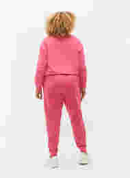 Joggebukser med mønster og lommer, Hot Pink AOP, Model