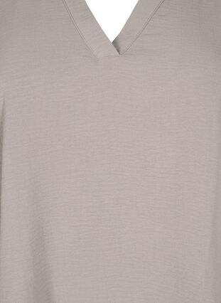 Zizzi FLASH - Bluse med 3/4 ermer, Beige, Packshot image number 2