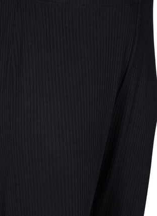 Løse bukser med en ribbet struktur, Black, Packshot image number 2