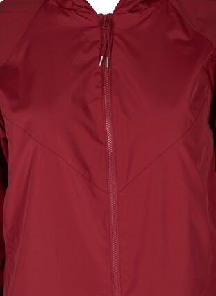 Kort jakke med glidelås og hette, Rio Red, Packshot image number 2