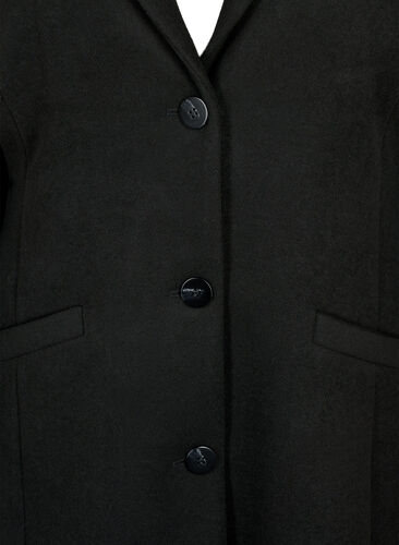 Kåpe med knapper og lommer, Black, Packshot image number 2