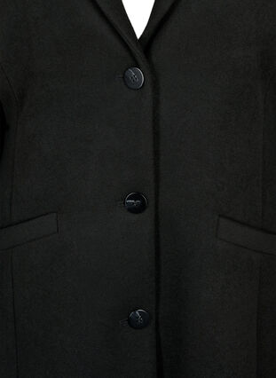 Kåpe med knapper og lommer, Black, Packshot image number 2